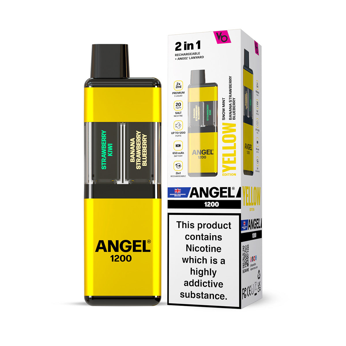 Angel® 1200 2 in 1 Prefilled Vape Kit Germany (20mg)